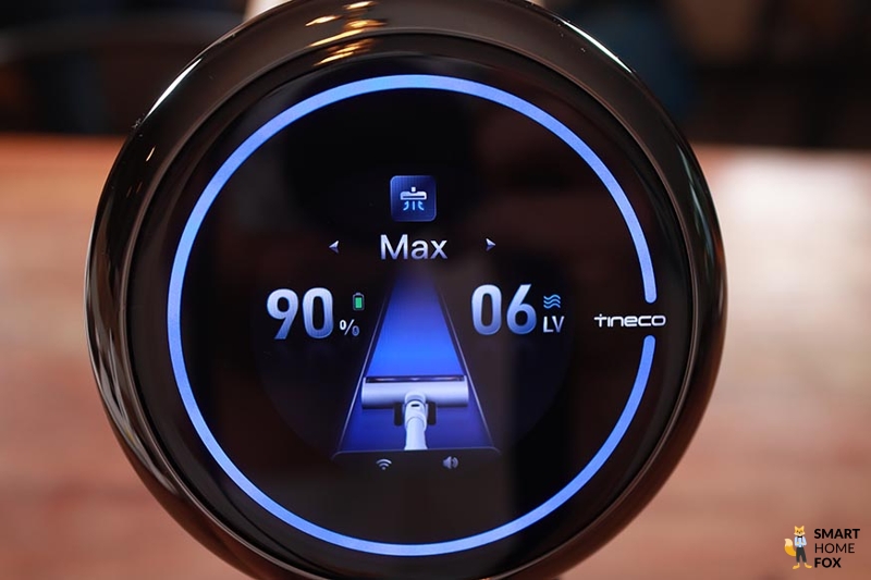 Tineco S15: 6 Saugstufen auf dem Display